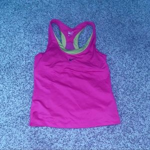 Pink and Green Workout Tank